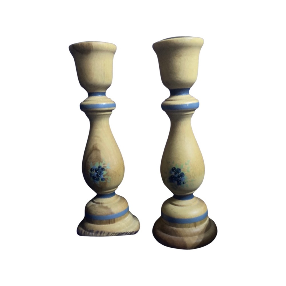 Hand crafted Wooden Candle sticks-Made with love in Beautiful Southern Maine!